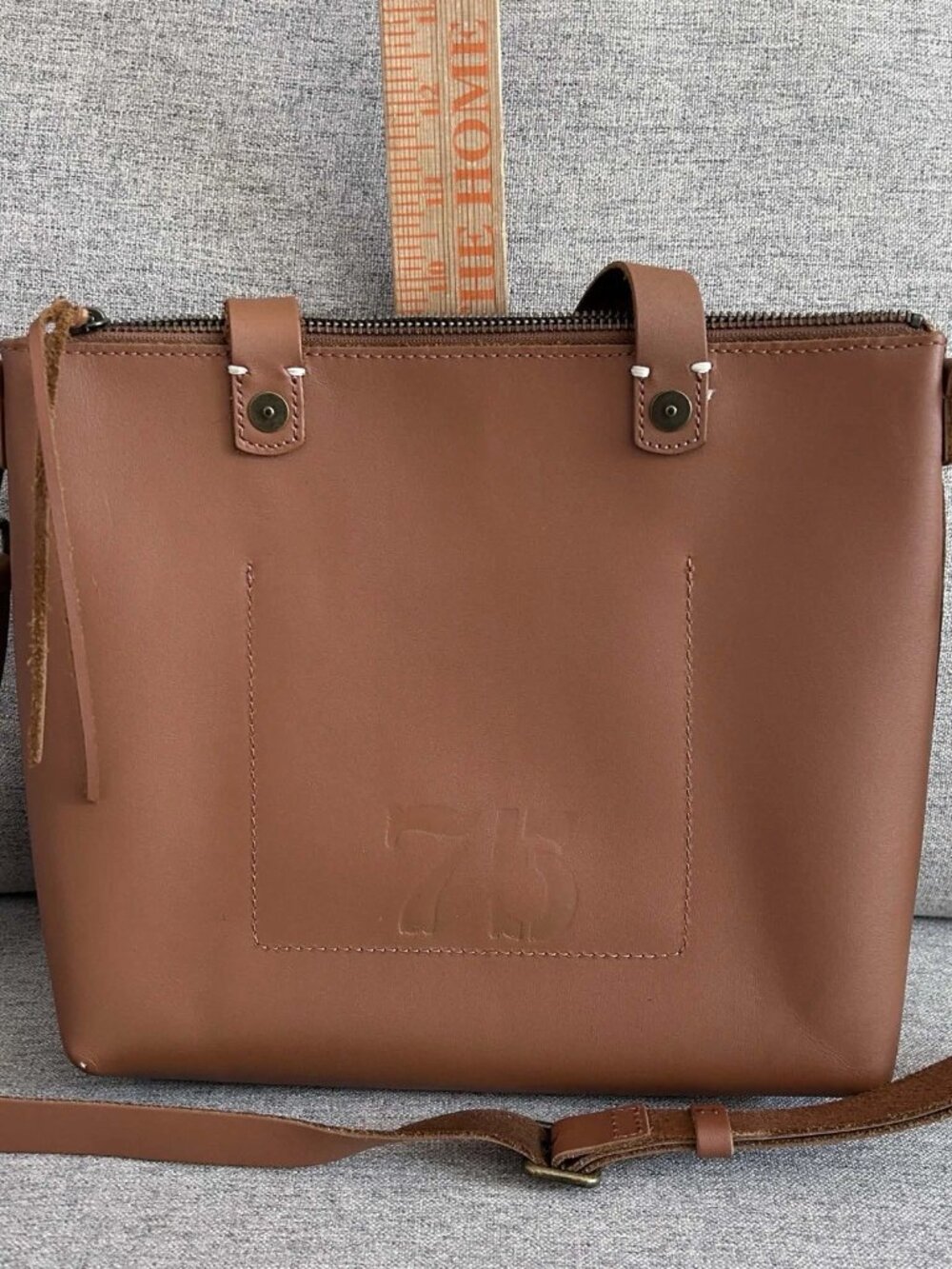 Feed Projects Eleanor Crossbody Brown Leather Tote Bag